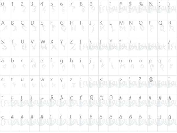 Flak Character Map